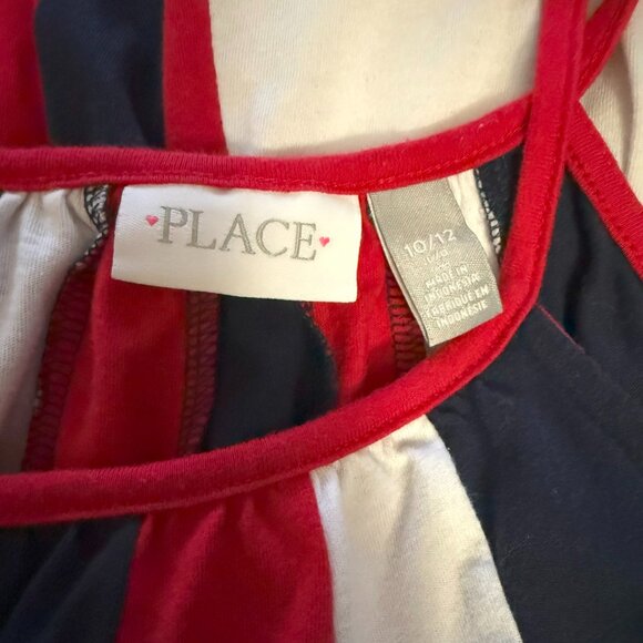 The Children's Place Girl Americana Colorblock Dress L 10-12 - Preloved - Picture 4 of 5
